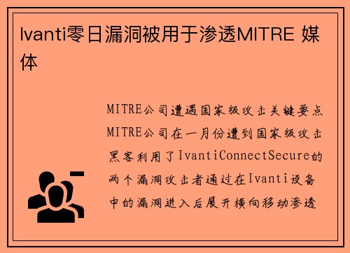 Ivanti零日漏洞被用于渗透MITRE 媒体